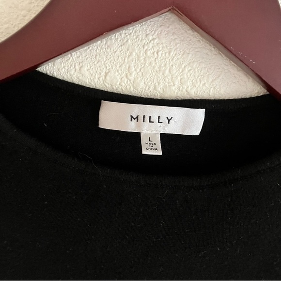 NWOT Milly of New York Black High Neck Sweater Vest Size Large - Picture 4 of 5